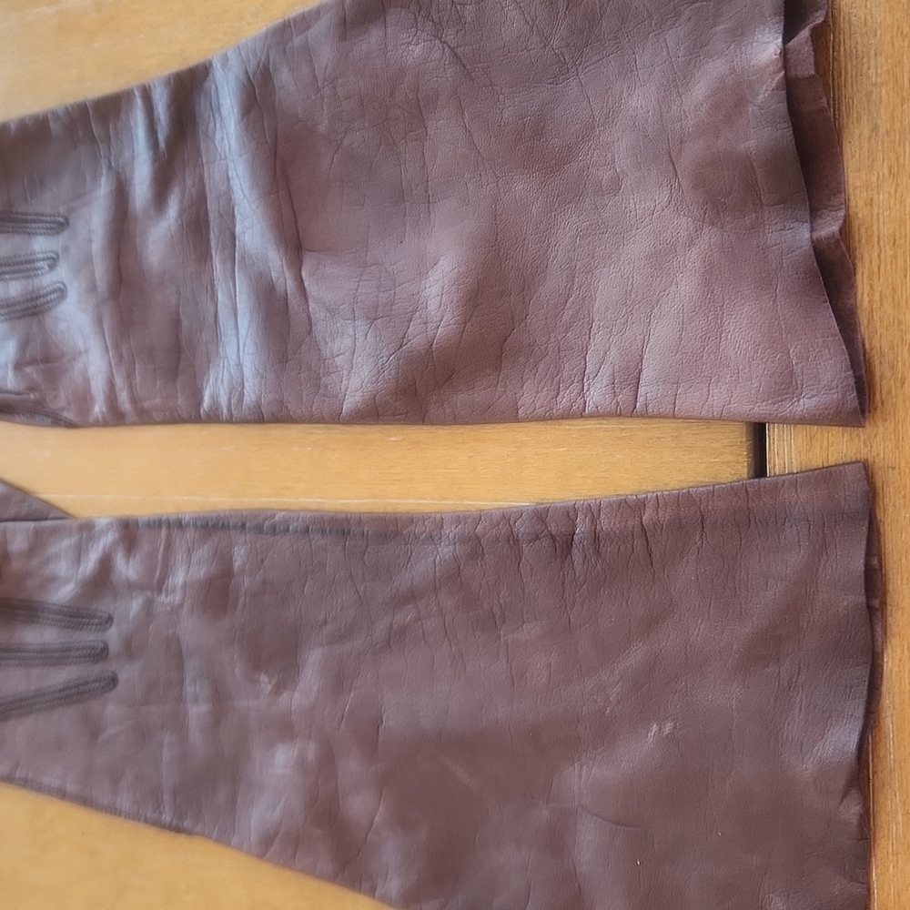 VINTAGE REAL KID LEATHER GLOVES.  MADE FOR A & S - Picture 12 of 12